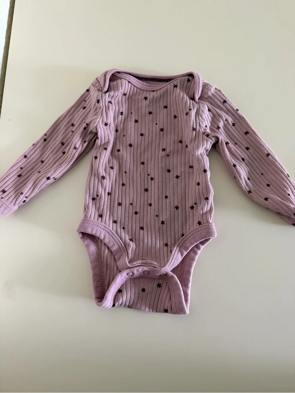 cloud island Lavender Ribbed Star Baby Matching Set